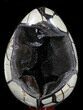 Septarian Dragon Egg Geode - Crystal Filled #38408-1
